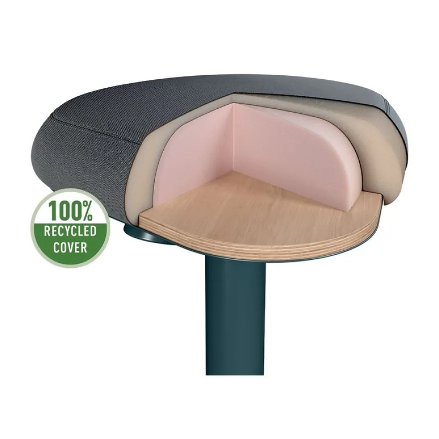 Leitz Ergo - Tabouret ergonomique - 57-82 cm - Gris foncé