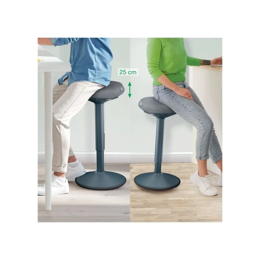 Leitz Ergo - Tabouret ergonomique - 57-82 cm - Gris foncé