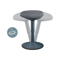 Leitz Ergo - Tabouret ergonomique - 47-64 cm - Gris foncé