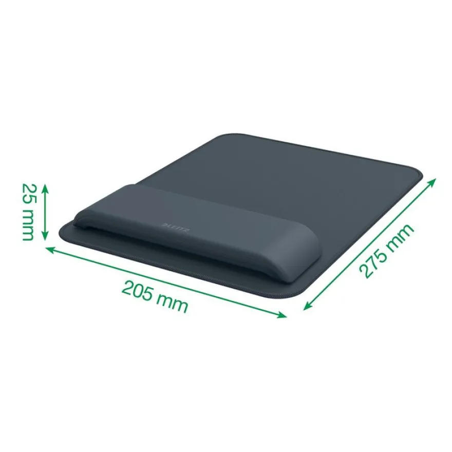 Leitz Ergo - Tapis de souris avec repose-poignet - adjustable - Gris foncé