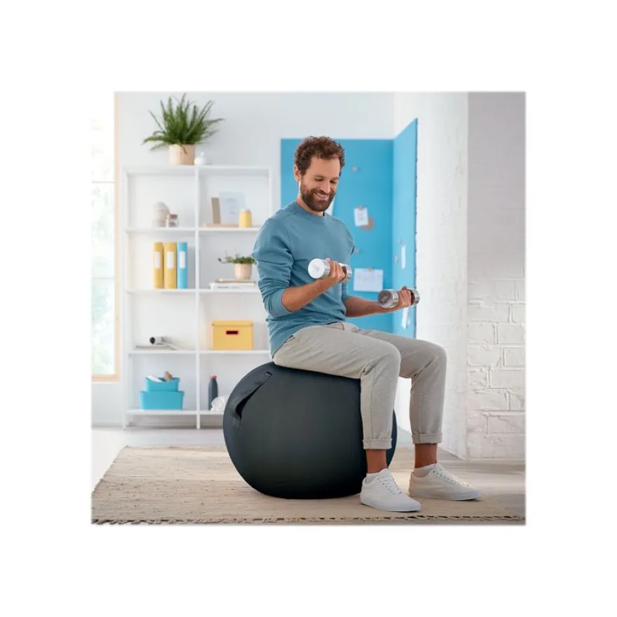 Leitz Ergo Cosy Active - Ballon d'assise ergonomique - améliore la posture - diamètre 65 cm - gris
