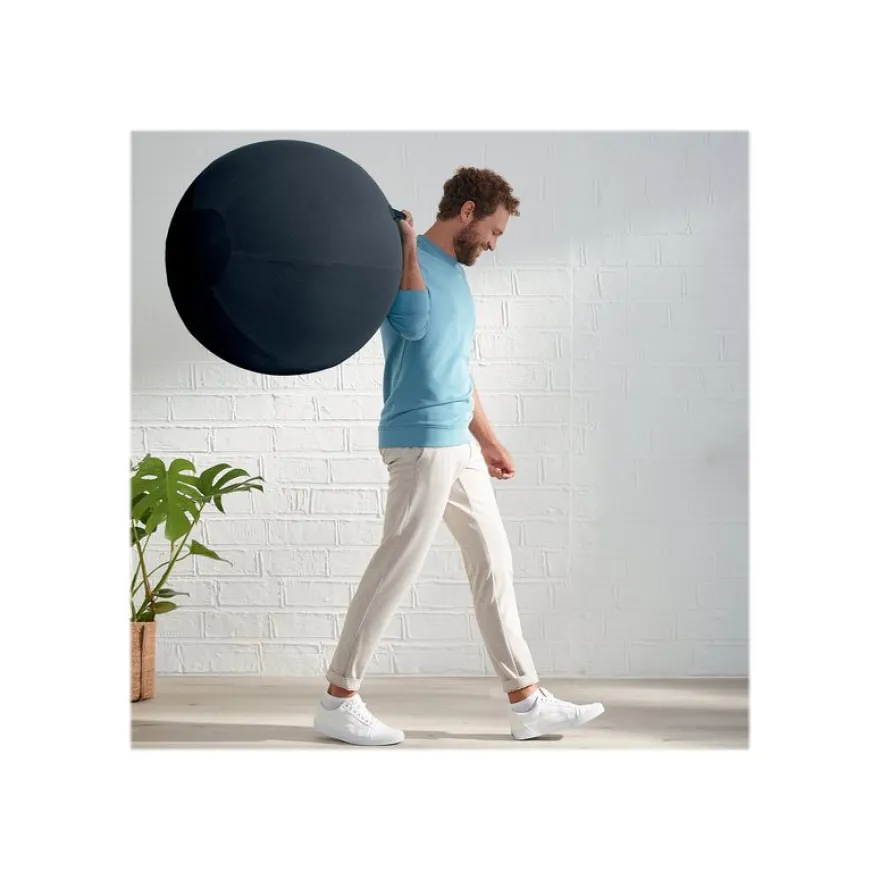 Leitz Ergo Cosy Active - Ballon d'assise ergonomique - améliore la posture - diamètre 65 cm - gris