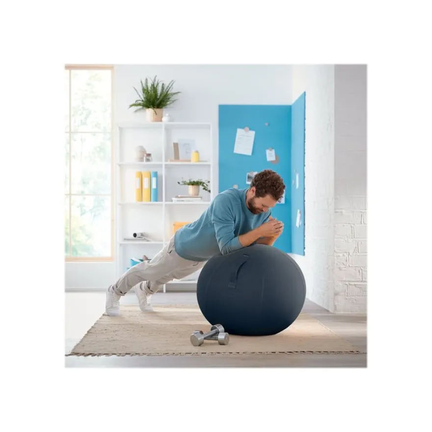 Leitz Ergo Cosy Active - Ballon d'assise ergonomique - améliore la posture - diamètre 65 cm - gris