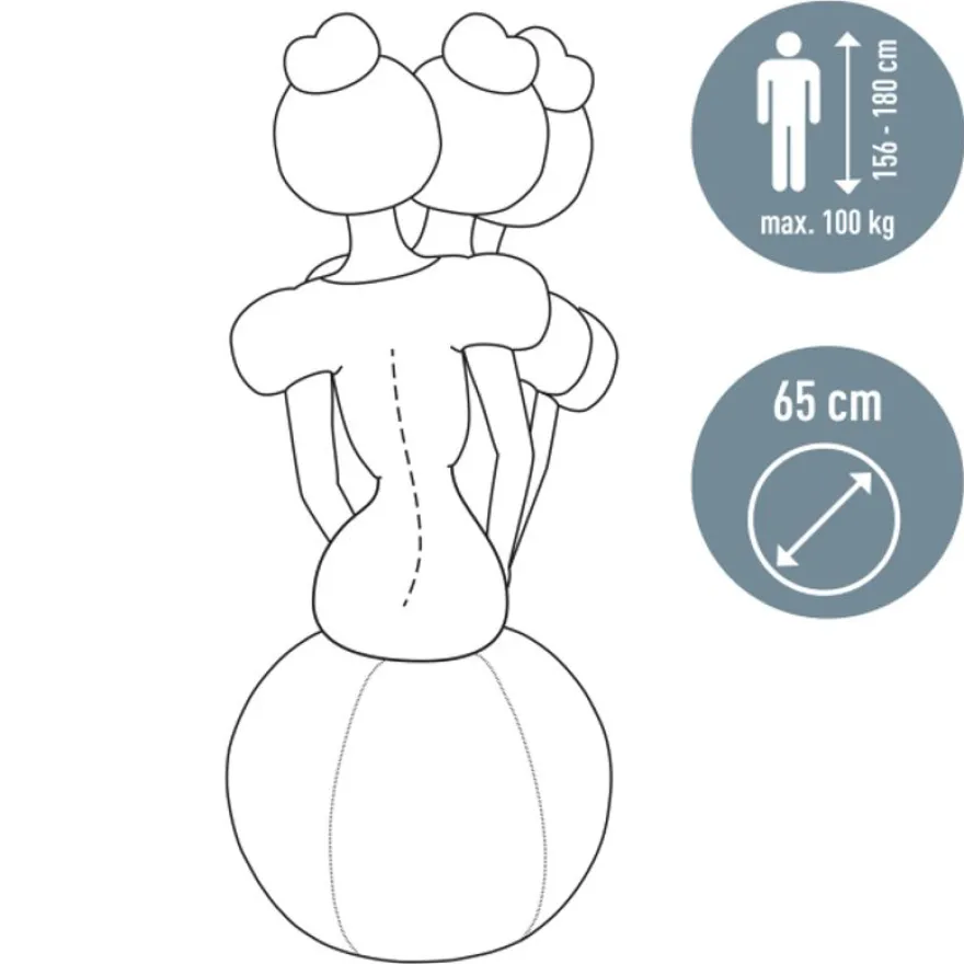 Leitz Ergo Cosy Active - Ballon d'assise ergonomique - améliore la posture - diamètre 65 cm - jaune