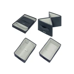 Leitz Fabric Storage - 2 Boîtes de rangement en tissu avec couvercle - petit - gris velours