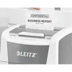 Leitz IQ AutoFeed Office 300 P4 - destructeur de documents coupe croisée - 300 feuilles - Corbeille 60 litres