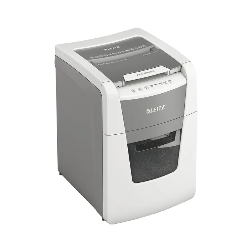 Leitz IQ AutoFeed Small Office 100 P4 - destructeur de documents coupe croisée - 100 feuilles - Corbeille 34 litres