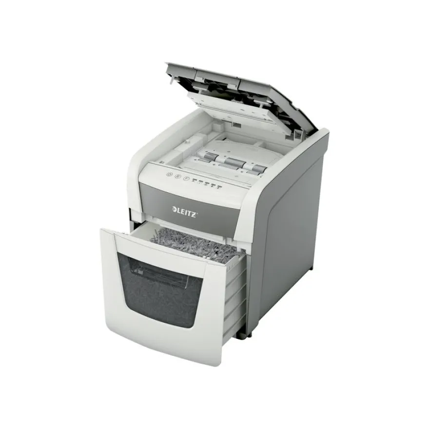 Leitz IQ Autofeed Small Office 50 - Destructeur de documents coupe croisée - 50 feuilles - Corbeille 20 litres