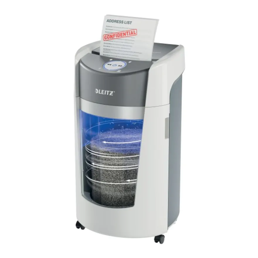 Leitz IQ Optimax - destructeur de documents coupe micro P5 - 10 feuilles - Corbeille 35 litres
