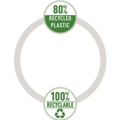 Leitz Recycle - Chemise à 3 rabats - A4 - pour 250 feuilles - jaune