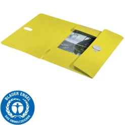 Leitz Recycle - Chemise à 3 rabats - A4 - pour 250 feuilles - jaune