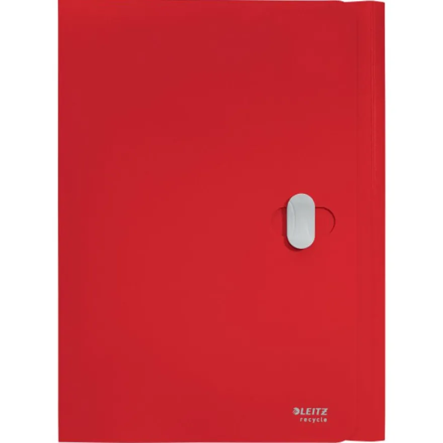 Leitz Recycle - chemise à 3 rabats - A4 - pour 150 feuilles - rouge