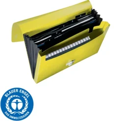 Leitz Recycle - Trieur à soufflet - 5 positions - A4 - pour 250 feuilles - à onglets - jaune
