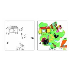 Les animaux de la ferme - Pinceau magique - livre à colorier