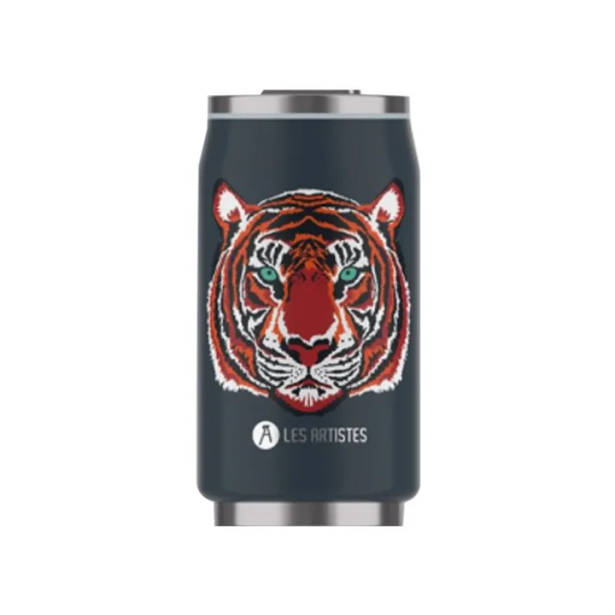 Les Artistes Paris - Canette isotherme - tigre - 280 ml - acier inoxydable