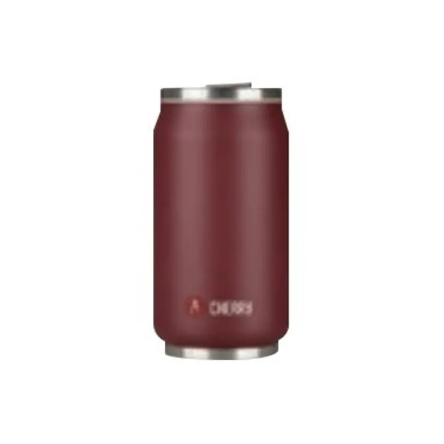 Les Artistes Paris - Gourde Bouteille isotherme 280 ml - cerise - acier inoxydable