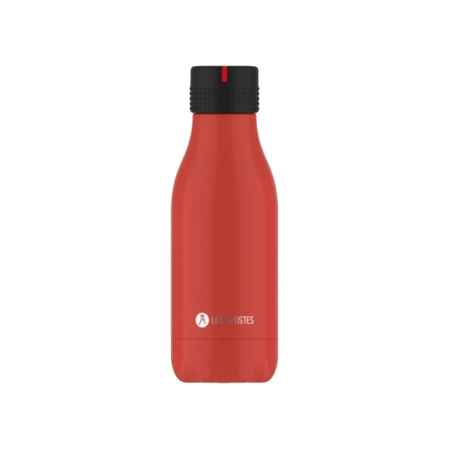 Les Artistes Paris - Gourde Bouteille isotherme 280 ml - rouge - acier inoxydable