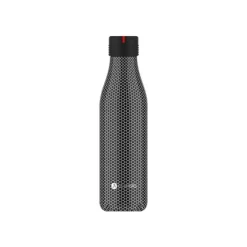 Les Artistes Paris - Gourde Bouteille isotherme 500 ml - noir texture métal - acier inoxydable