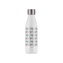 Les Artistes Paris - Gourde Bouteille isotherme 500 ml - blanc/vélos - acier inoxydable