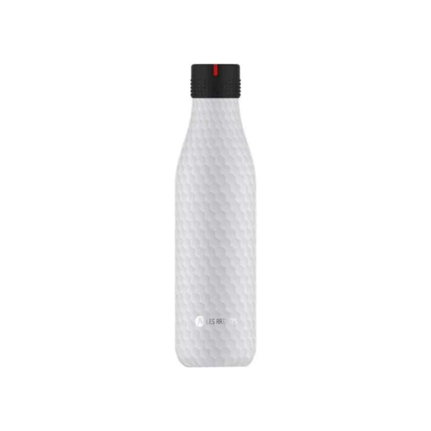Les Artistes Paris - Gourde Bouteille isotherme 750 ml - blanc nid d'abeilles - acier inoxydable