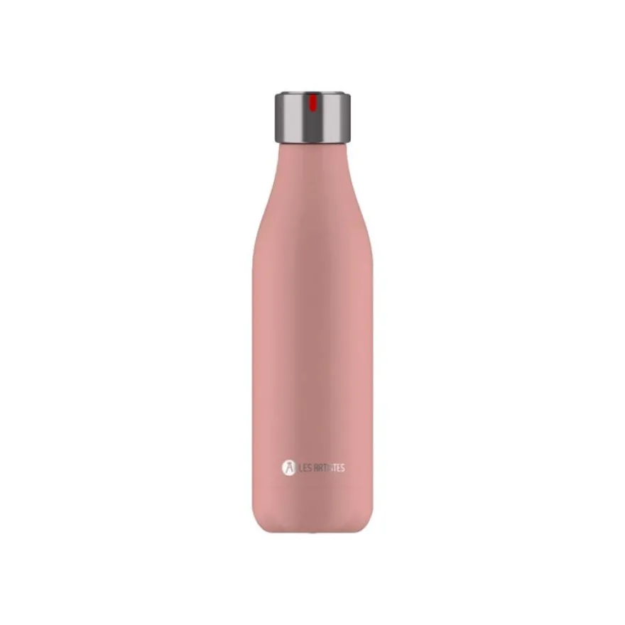 Les Artistes Paris - Gourde Bouteille isotherme 500 ml - rose - acier inoxydable