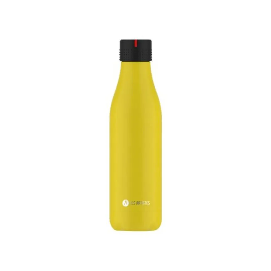 Les Artistes Paris - Gourde Bouteille isotherme 500 ml - jaune - acier inoxydable