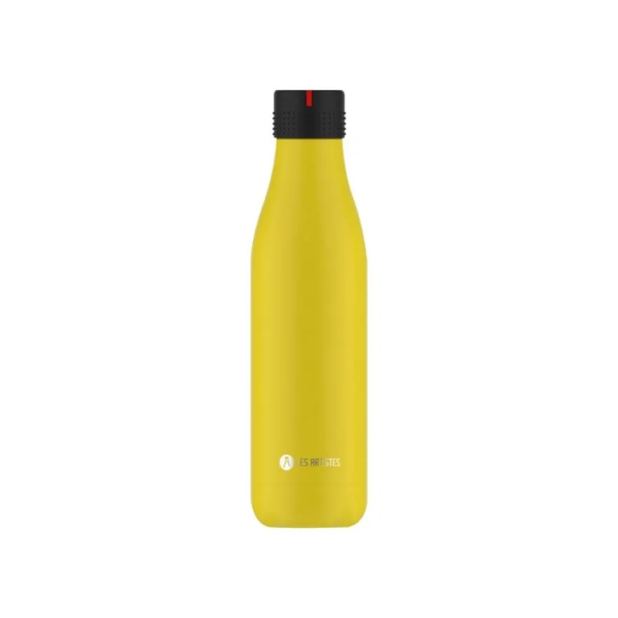 Les Artistes Paris - Gourde Bouteille isotherme 750 ml - jaune - acier inoxydable