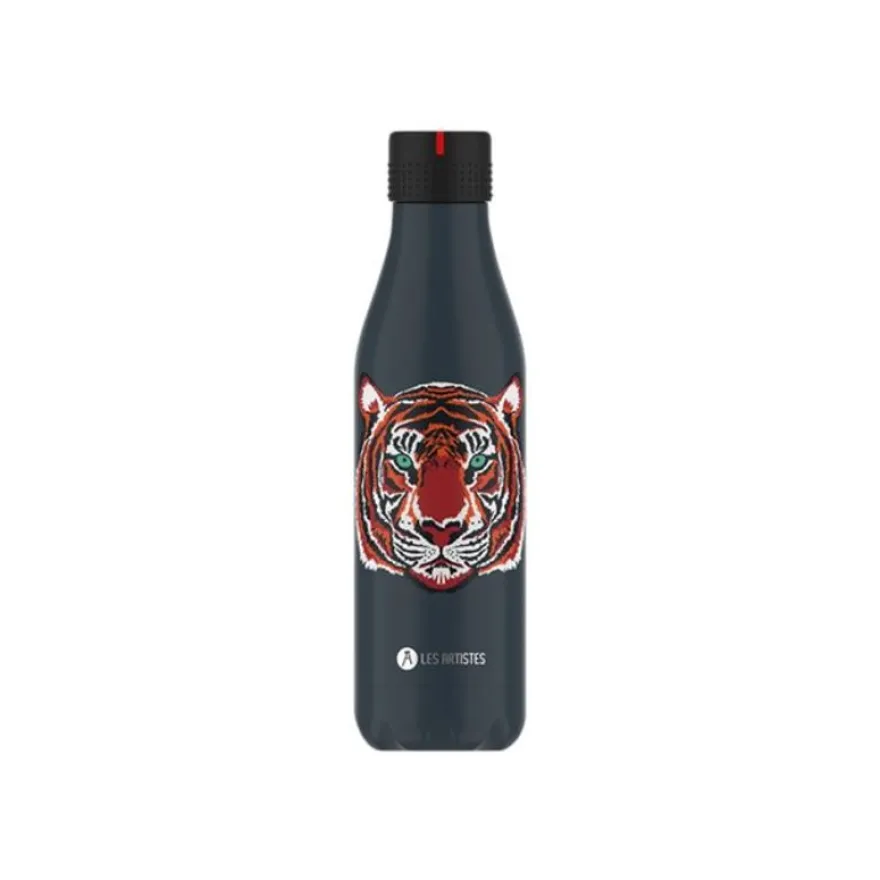 Les Artistes Paris - Gourde Bouteille isotherme 500 ml - Tiger - acier inoxydable