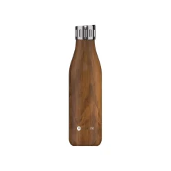 Les Artistes Paris - Gourde Bouteille isotherme 500 ml - bois - bouchon sport - acier inoxydable