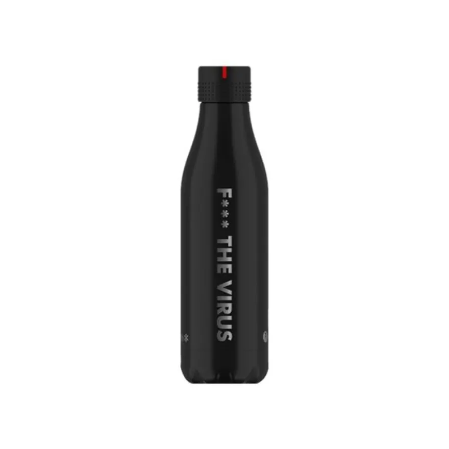 Les Artistes Paris - Gourde Bouteille isotherme 500 ml - F*** the virus - acier inoxydable