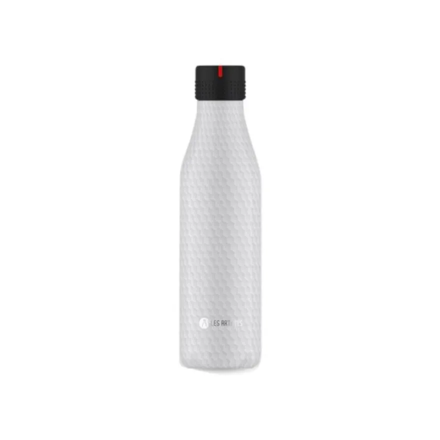 Les Artistes Paris - Gourde Bouteille isotherme 500 ml - blanc nid d'abeilles - acier inoxydable