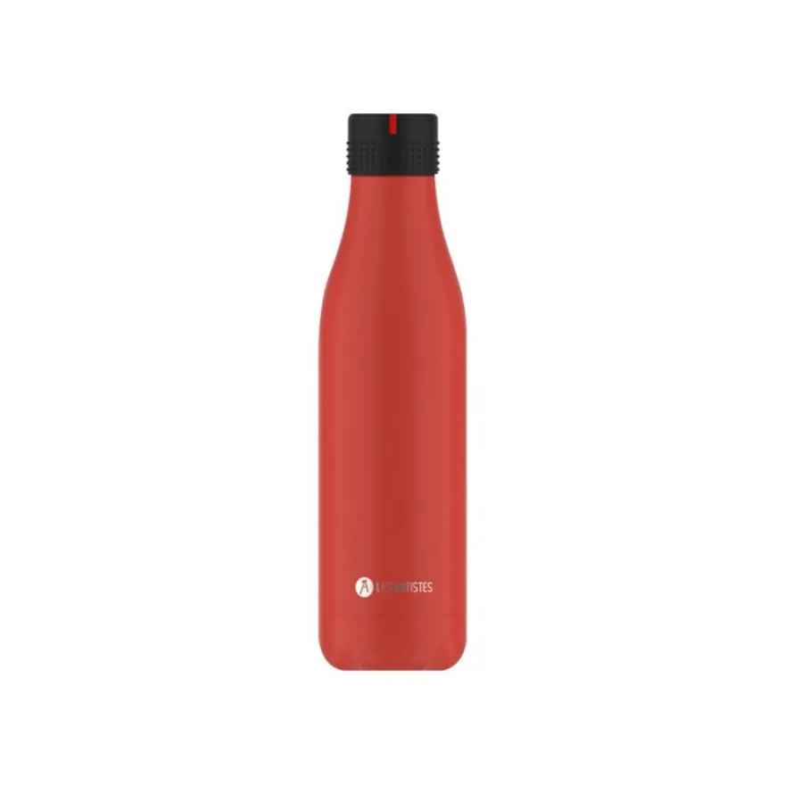 Les Artistes Paris - Gourde Bouteille isotherme 750 ml - rouge - acier inoxydable