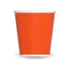 Les Artistes Timeless - Tasse en porcelaine nid d'abeille - 80 ml - orange