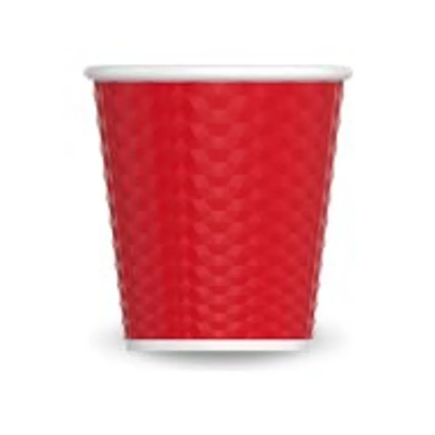 Les Artistes Timeless - Tasse en porcelaine nid d'abeille - 80 ml - rouge