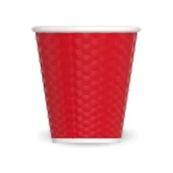 Les Artistes Timeless - Tasse en porcelaine nid d'abeille - 180 ml - rouge
