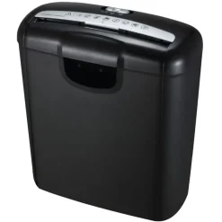 Les Prix Mini - destructeur de documents coupe droite - 6 feuilles - corbeille 10L