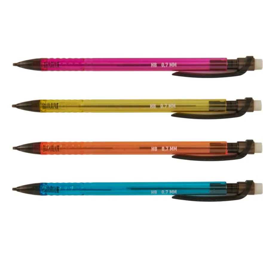Les Prix Mini – Lot de 4 porte‑mines – Mine 0,7 mm – HB
