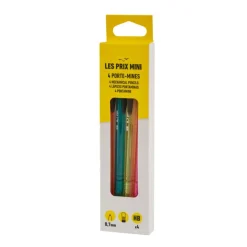 Les Prix Mini – Lot de 4 porte‑mines – Mine 0,7 mm – HB