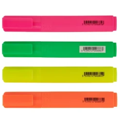 Les Prix Mini – Lot de 4 Surligneurs - Orange, Jaune, Vert et Rose