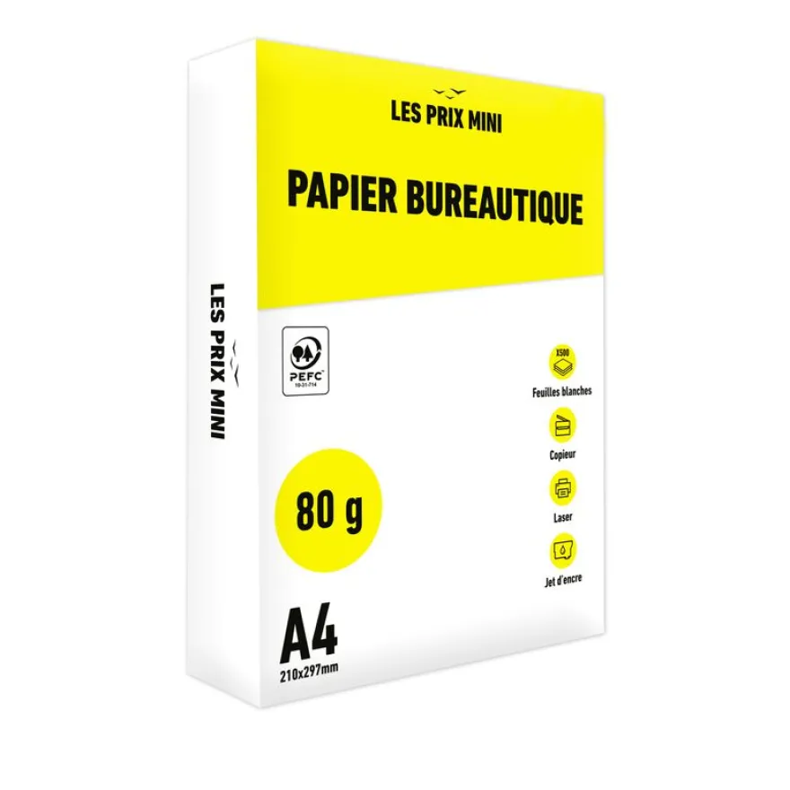 Les Prix Mini - Papier blanc - A4 (210 x 297 mm) - 80 g/m² - Ramette de 500 feuilles