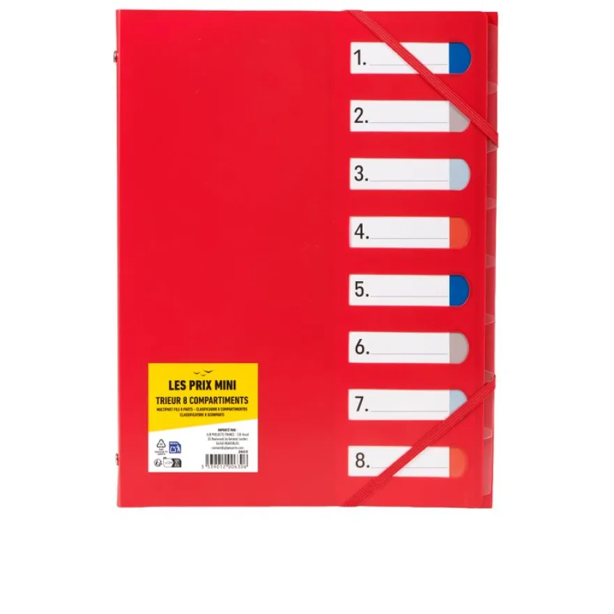 Les prix Mini - trieur A4 - 8 positions - disponible dans différentes couleurs