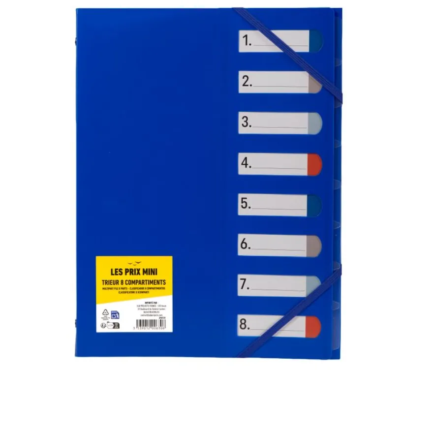 Les prix Mini - trieur A4 - 8 positions - disponible dans différentes couleurs