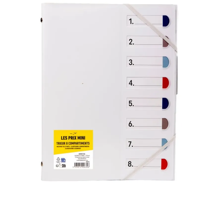 Les prix Mini - trieur A4 - 8 positions - disponible dans différentes couleurs