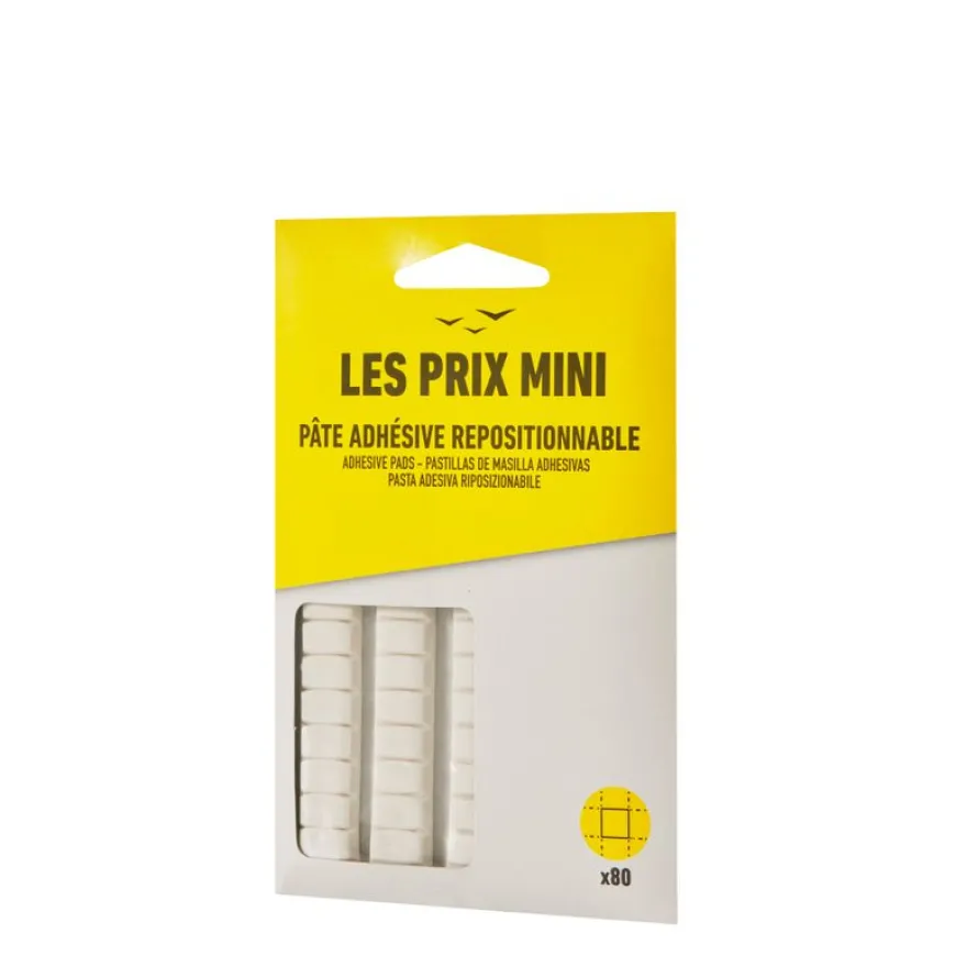 Les Prix Mini - Pack de 80 pastilles adhésives repositionnables - blanc