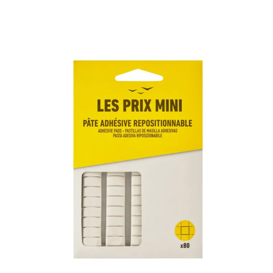 Les Prix Mini - Pack de 80 pastilles adhésives repositionnables - blanc