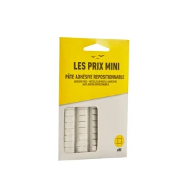 Les Prix Mini - Pack de 80 pastilles adhésives repositionnables - blanc