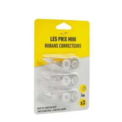 Les Prix Mini - Pack de 3 rubans correcteurs - 5 m