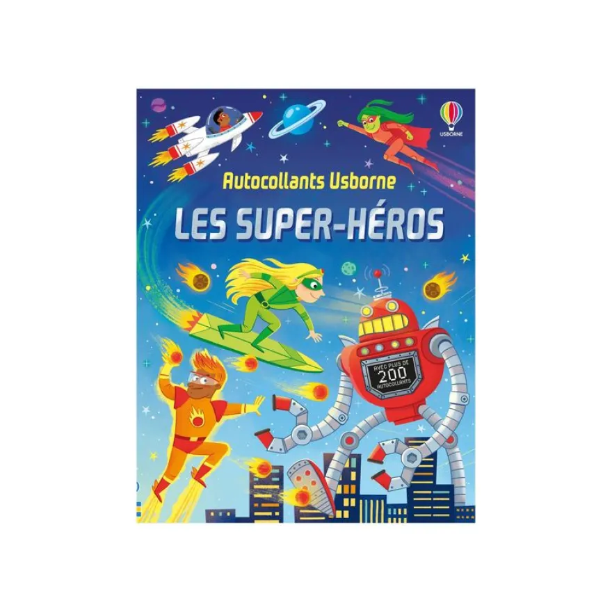Les super-héros - Autocollants Usborne - par Nolan Kate - livre d'activités
