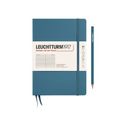 Leuchtturm1917 - Carnet de notes rigide A5 - ligné - bleu acier