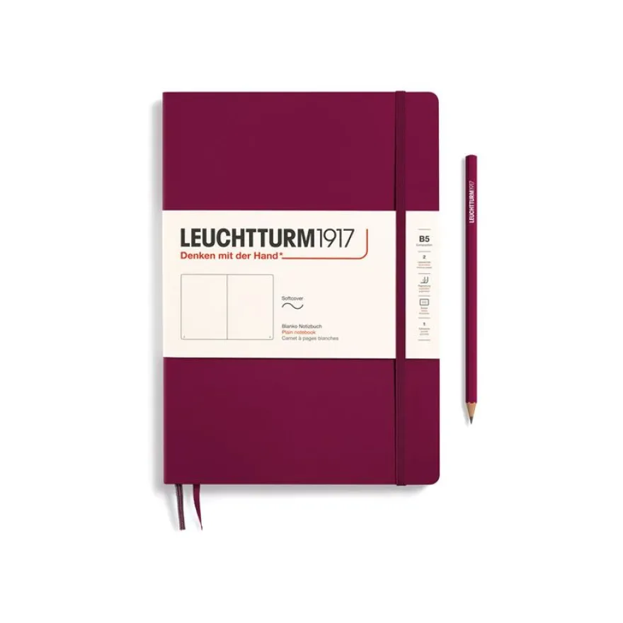 Leuchtturm1917 - Carnet de notes souple - composition B5 - uni - bordeaux